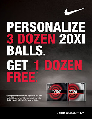 Nike Golf 20XI Personalized Golf Ball Offer Buy 3 Dozen Get 1 Free Haggin Oaks