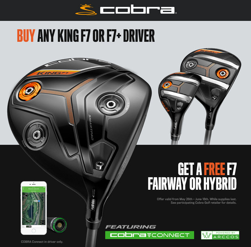 Buy ANY Cobra King F7 Driver or F7+ Driver Receive a FREE F7
