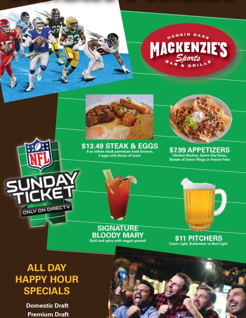places near me with nfl sunday ticket