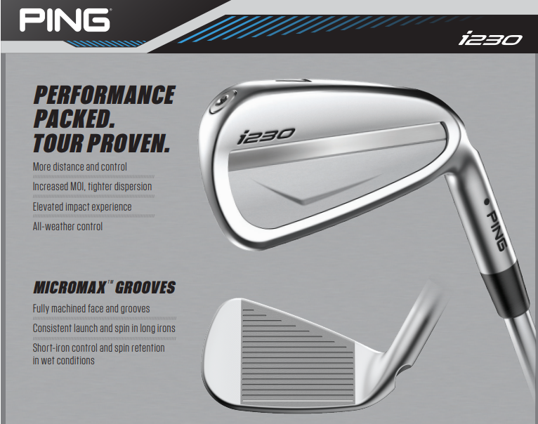 Pre-Order NOW: PING i230 Irons and iCrossover