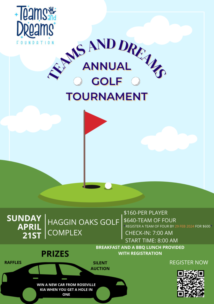Teams and Dreams Golf Tournament Flyer