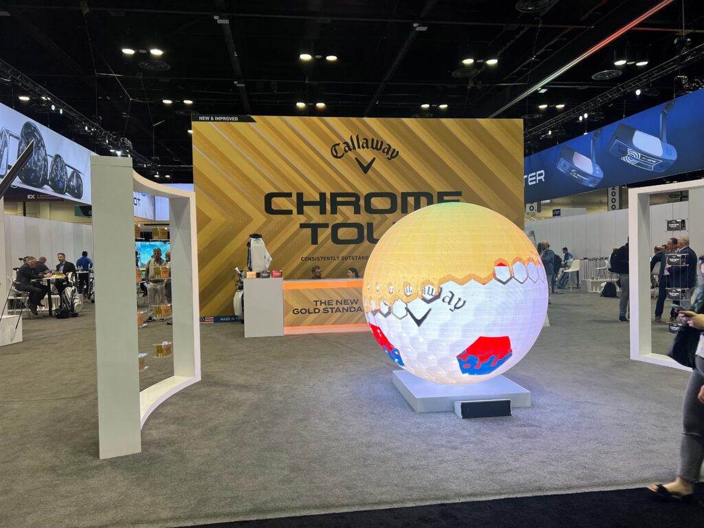 Callaway  chrome tour booth at the 2024 PGA Show