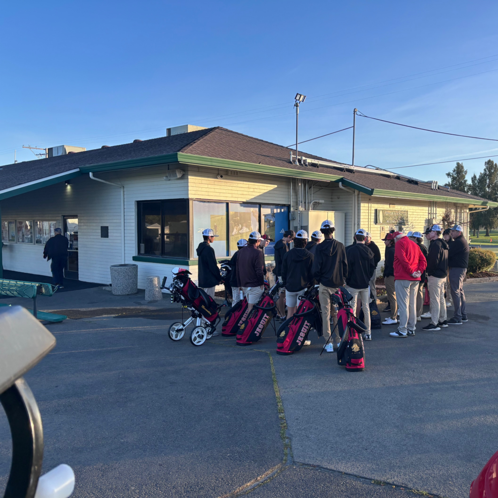 Group of Golfers standing in front of Pro Shop