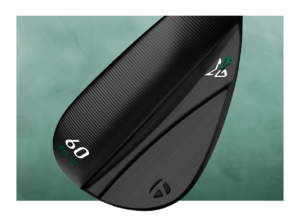 Top down view of black wedge against green background