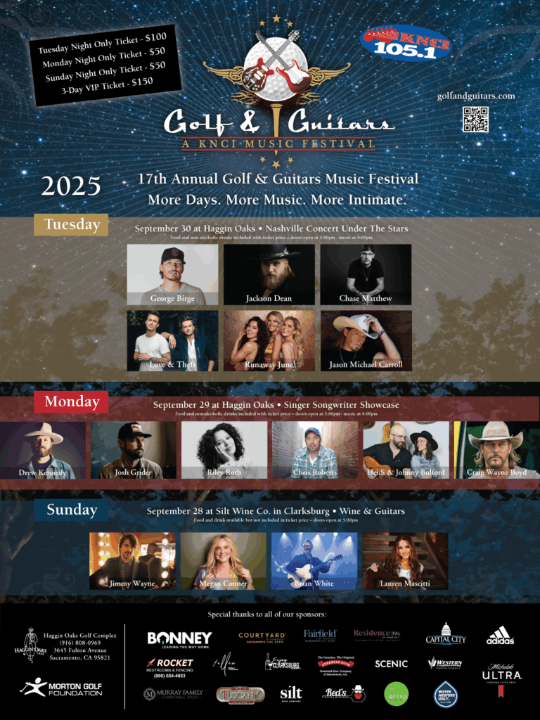 Golf & Guitars Poster
