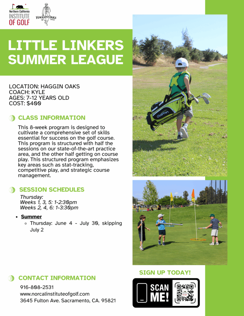 A flyer for Little Linkers Summer League with information and dates.