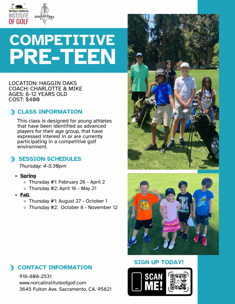 A flyer for Little Competitive Pre-teen with information and dates.