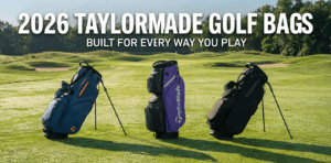 Blog header image with blog title and golf bags.