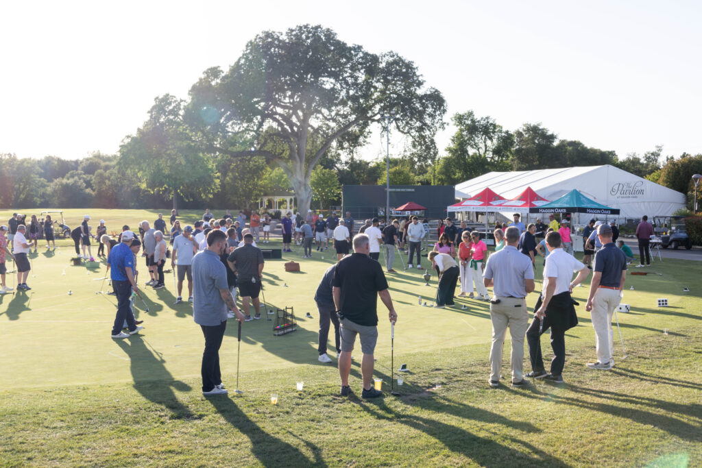 A wide shot of the Morton Golf Foundation Putting Party from 2025.
