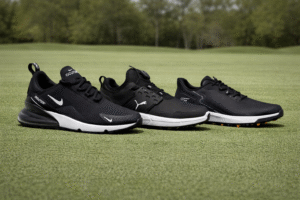 three golf shoes