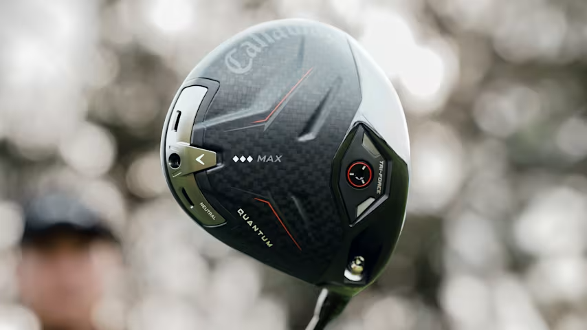 A close-up of a Callaway Quantum driver.