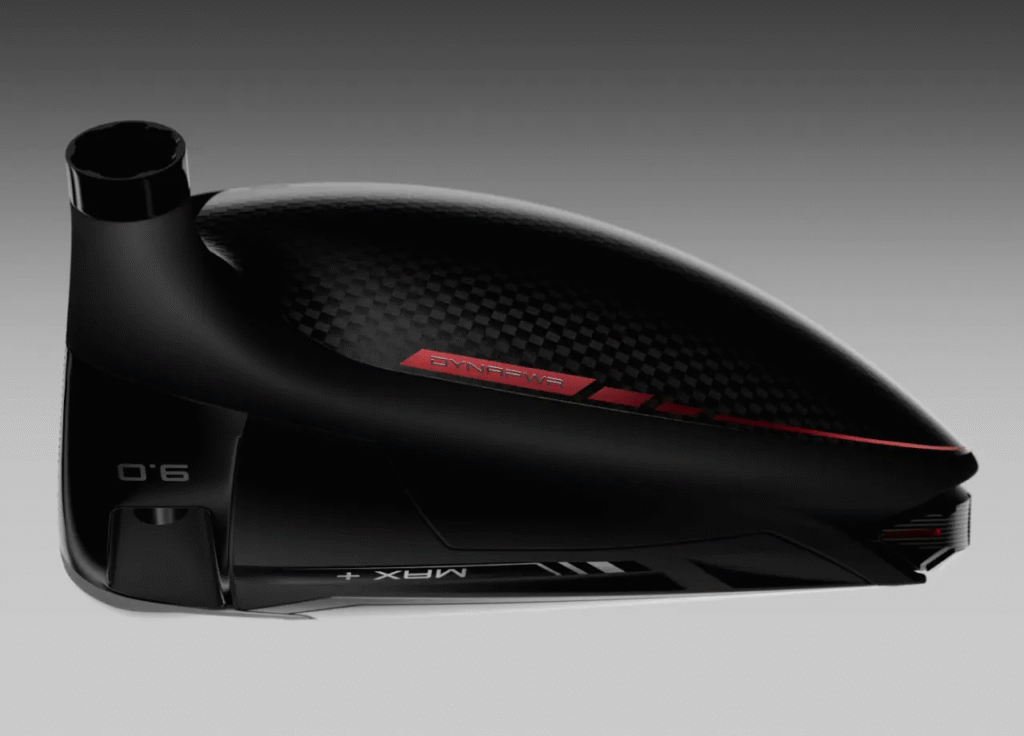 A profile-view closeup of the new Wilson DYNAPWR Max+ driver.