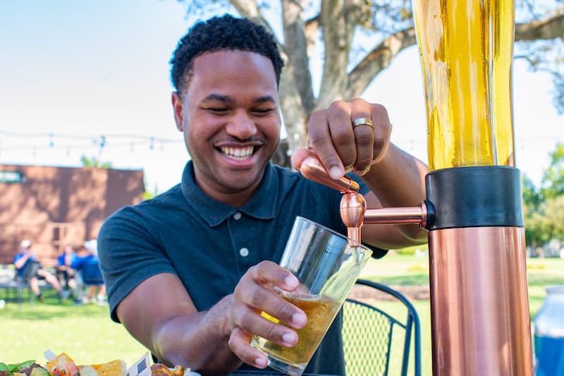 Craft beer on tap at MacKenzie’s Sports Bar & Grille at Haggin Oaks Golf Complex in Sacramento