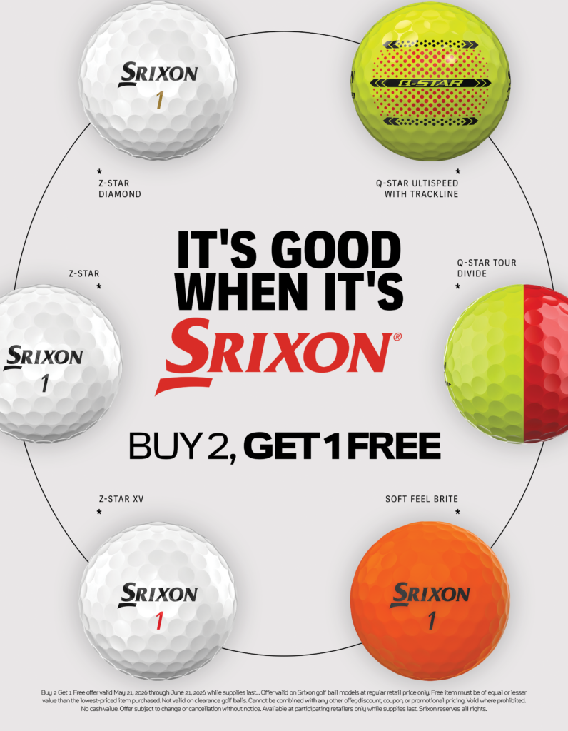 Save on some of Srixon’s most popular golf balls from May 21–June 21 with the Buy 2, Get 1 Free promotion, just in time to stock up for summer rounds and Father’s Day.