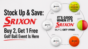 Save on some of Srixon’s most popular golf balls from May 21–June 21 with the Buy 2, Get 1 Free promotion, just in time to stock up for summer rounds and Father’s Day.