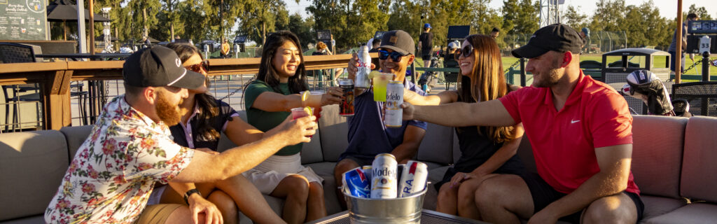 friends at the hangout driving range cheerising